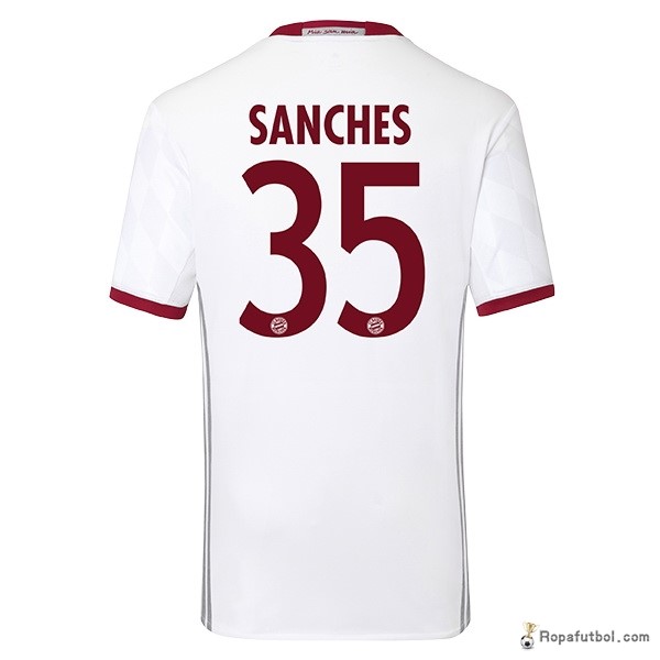 Camiseta Bayern de Múnich Replica Tercera Ropa Sanches 2016/17 Blanco